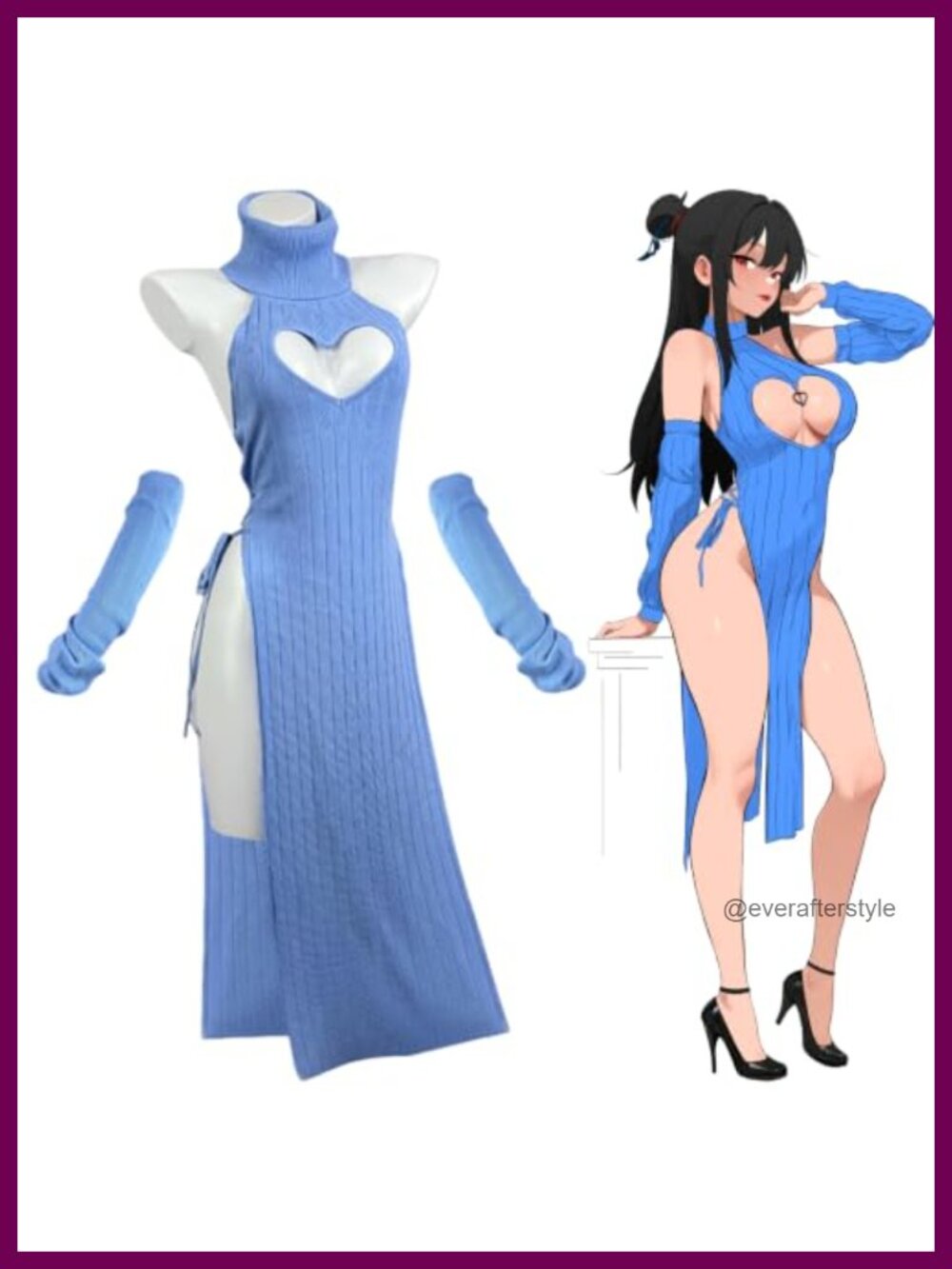 KORURACLUB Cheongsam Sweater Dress Cosplay Costume Set Polyamide Adult